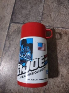 1991 Hasbro GI Joe A Real American Hero 8oz Aladdin Brand Thermos + Stopper +Cup - Picture 1 of 7