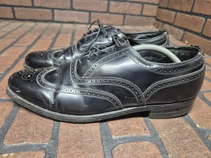 Florsheim Imperial 606553 Black Leather Wingtip Shoes Mens Size 13 D - Picture 1 of 8
