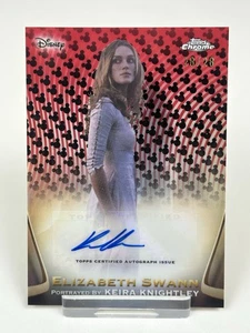 2025 Topps Chrome Disney Keira Knightley AA-KN Auto Elizabeth Swann Red Black 28 - Picture 1 of 2