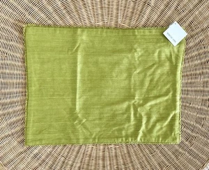 NEW Serena & Lily Wiltshire Raw Silk Pillow Cover (18”x24”)-Chartreuse Green - Picture 1 of 2