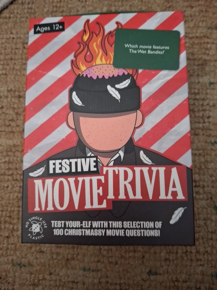 Festive Movie Trivia 100 Questions Bnib 2023 Ages 12+ Christmas Games Family - Image 1 of 1