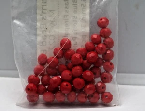 Kleine feuerrote Rocailles 5-5,5 mm große Menge Posten von 50 - Bild 1 von 2