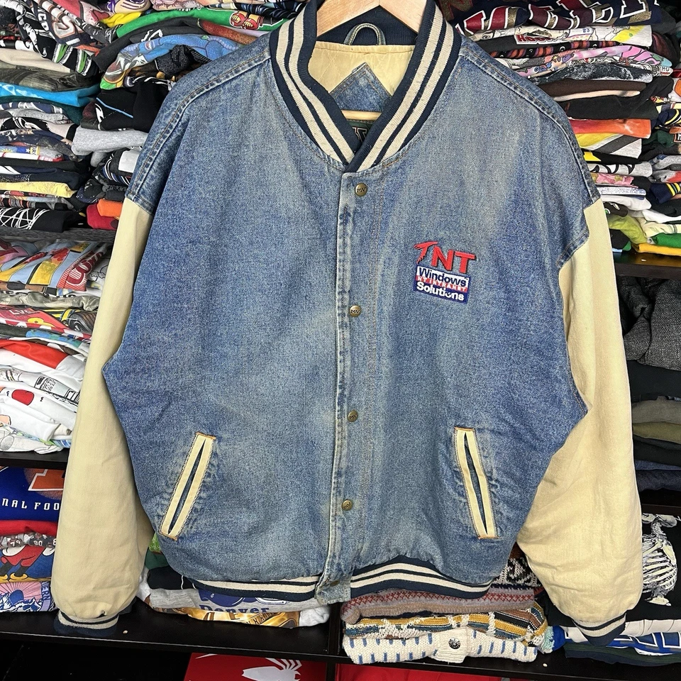 Chaqueta Letterman Vintage Años 90 Microsoft Windows NT Intranet Solutions Talla Grande  Foto 1 de 4