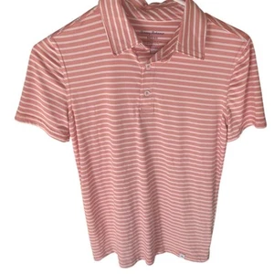 Tommy Bahama Boys Pink Striped Polo Shirt Size 12 Short Sleeve Casual Preowned - Picture 1 of 6