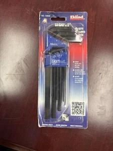Eklind 10609 9pc Extra Long Metric HEX L-Key Allen Wrench Set - MADE IN USA - Picture 1 of 2