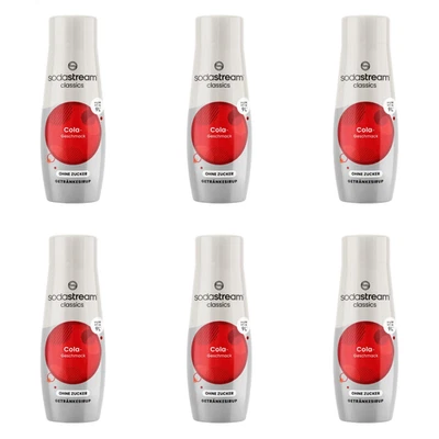 6x Cola Zero Sirup 440ML = 9L Getränkesirup SodaStream Getränke Sirup Zuckerfrei - Bild 1 von 2