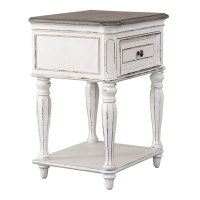 Magnolia Manor Leg Night Stand in Antique White - Image 1 of 4