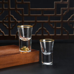 Luxury Crystal Glass Vodka Glass Sake Shochu Glass Liqueur Gold Foil Glass C _co