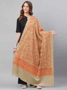 Womens Oversize 100% Cashmere Soft Wool Blanket Paisley Shawl Wrap Solid Scarf - Picture 1 of 6