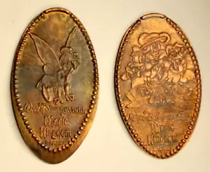 MAGIC KINGDOM Pressed Penny Lot ~ TINKER BELL / TOONTOWN FAIR MK0091 MK0093 - Picture 1 of 1