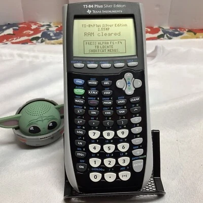 TEXAS Instruments TI-84 Plus SILVER EDITION Graphing Calculator w/ Cover TESTED” - Image 1 of 4
