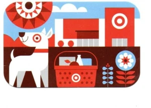 Target Bullseye Dog Store Shopping Basket Gift Card No $ Value Collectible 7038 - Picture 1 of 1
