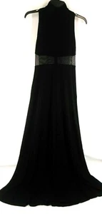Vestido largo Chetta B para mujer talla 6 cuello falso transparente sin mangas Peter Noviello S B - Imagen 1 de 11