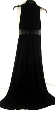 Vestido largo Chetta B para mujer talla 6 cuello falso transparente sin mangas Peter Noviello S B Foto 1 de 4