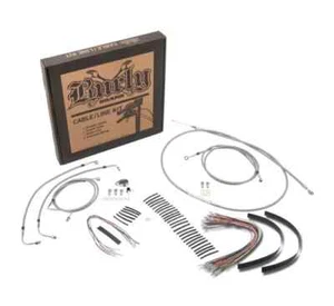 Burly 15in SS Bagger Handlebar Controls Kit wo Cruise Harley Street Glide 07 - Picture 1 of 5