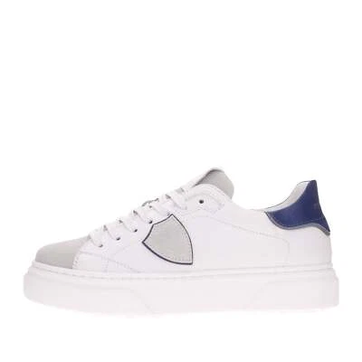 Philippe model Sneakers Pelle Donna Bianco/blu 76992 2 - Immagine 1 di 4