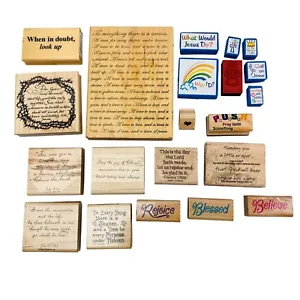 Inspirierende christliche 21 Stempel Lot Bibelverse Basteln Scrapbooking - Bild 1 von 5