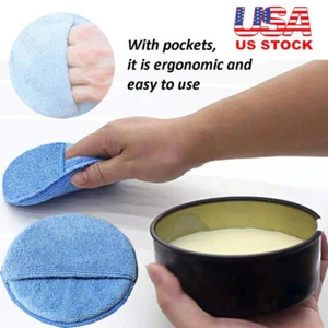 20/10 X 5" Microfiber Foam Sponge Applicator Pads Car Buffing Polish Wax Cleaner - Picture 1 of 19