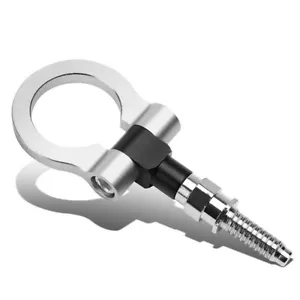 Silver Heavy Duty Track Racing Style Tow Hook for 2015-up V-W MK7 Golf GTi - Picture 1 of 8