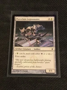 Magic the Gathering New Phyrexia Porcelain Legionnaire - Picture 1 of 2