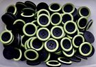 Large 28mm 44L Black with Soft Lime Green 4 Hole Jacket Coat Satin Buttons (S70)