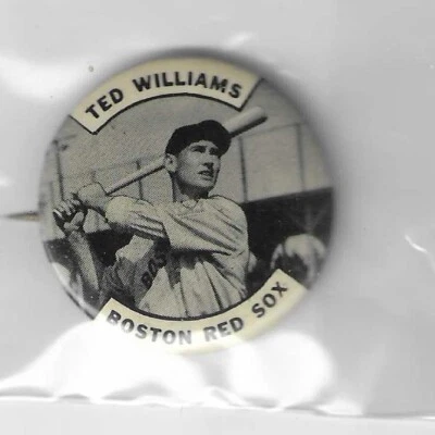 1950 TED WILLIAMS Boston Red Sox Stadium Pinback pin botón béisbol  Foto 1 de 2