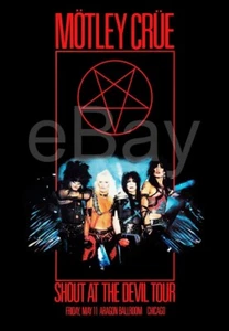 MOTLEY CRUE 1984 20 x 29 SATD Tour Chicago Aragon Ball Room Custom Poster - Picture 1 of 6