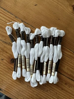 Anchor 6-Strand Embroidery Floss 8.75yd-Snow White Color 1 - 12 Pack Susan Bates - Image 1 of 3