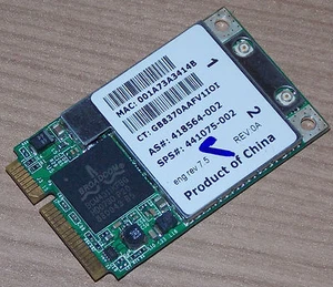 HP Compaq 6510b Mini PCIe PCI Express WLAN WIFI Card Karte 418564-002 441075-002 - Bild 1 von 1