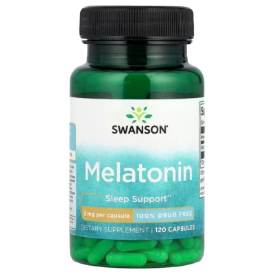 Melatonin 3 mg, 120 caps, sleep support. Swanson ENVÍO 48 / 72 HORAS