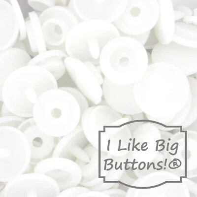 KAM Plastic Snaps: B43 Pearly White-Size 20/T5-No Sew Snap Buttons Sewing Crafts - Image 1 of 4