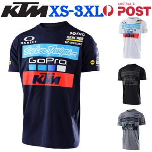 KTM T-shirt Motorcycle Racing Team Short Sleeve Tee Tops Cycling Clothes Costume - Picture 1 of 12
