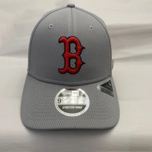New Era Boston Red Sox MLB Grey & Red 9FIFTY Snapback Adjustable Hat Cap - Picture 1 of 5