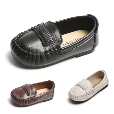 Niños Niños Niñas Sin cordones Niños Pequeños Mocasines Fiesta Vestido Barco Zapatos EE. UU. Foto 1 de 4