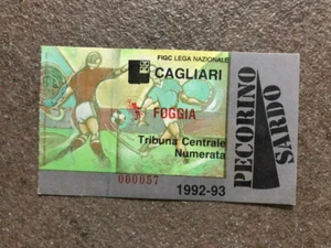 STADION TICKET TICKET - CAGLIARI vs FOGGIA SAISON 1992-93 - Bild 1 von 2