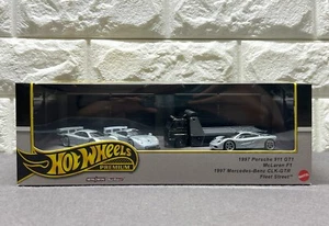 Hot Wheels Diorama anni 90 Supercars 1997 Porsche 911 GT1 McLaren F1 Mercedes-Bens - Foto 1 di 6