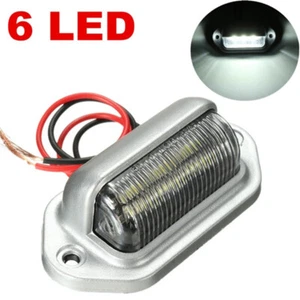 Chrome 6LED License Number Plate Tag Interior Step Light For Boat RV TrailerGBA - Picture 1 of 8