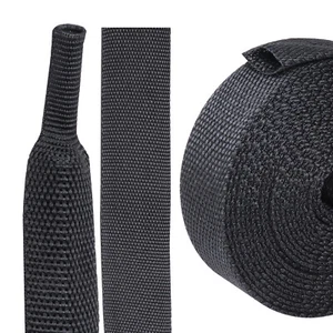 Heat Shrinkable Braided Cable Sleeves Wiring Harness Tubing Cord Management Lot - Picture 1 of 36