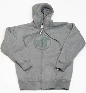 Vintage DVS Shoes Sweatshirt Mens XL Grey Hoodie Y2K Lined Embroidered 26x30 - Picture 1 of 13