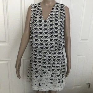 Alysi Dress 4 Diamond Print Novelty Viscose Silk Blouson Mini Bride Career Italy - Picture 1 of 12