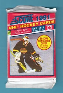 1991 Score Series # 1 NHL Hockey 15 card pack - Picture 1 of 1