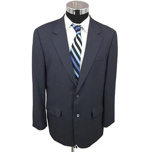 Savile Row Blazer Mens 40R Blue Pure Wool Sports Coat Jacket 2 Buttons Vent - Picture 1 of 19