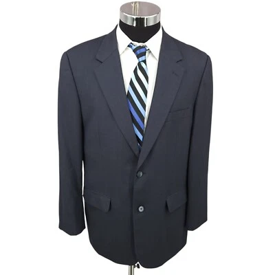 Savile Row Blazer Mens 40R Blue Pure Wool Sports Coat Jacket 2 Buttons Vent - Image 1 of 4