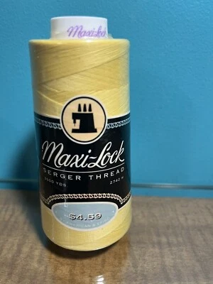 Maxi-Lock ~ Serger Thread - Sunlight, 3000 Yds. New In Package,  A-40 - Image 1 of 3