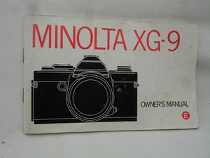 MINOLTA XG-9 camera owners manual . XG9 Instruction Manual. English Edition - Picture 1 of 3