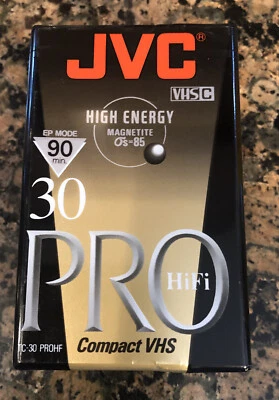JVC高能VHS-C EP模式90分钟30专业高保真紧凑型VHS — 第 1/4 张图片
