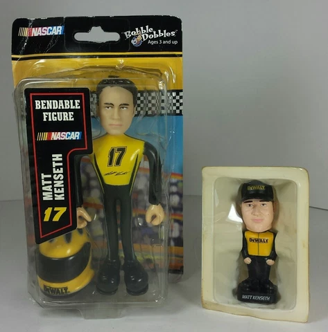 2 Matt Kenseth #17 NASCAR Figures - Bendable Figure & Mini Bobblehead Cover