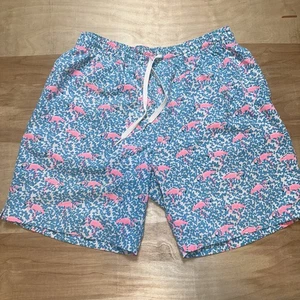Chubbies Flamingo Print Badehose Herren Kordelzug Gummibund Shorts Größe L - Bild 1 von 8