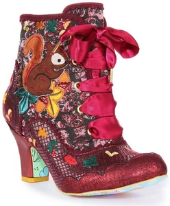 IRREGULAR CHOICE Ardilla Away Zapatos de Salón Tacón Medio Rojo Mujer GB 3-8 - Imagen 1 de 12