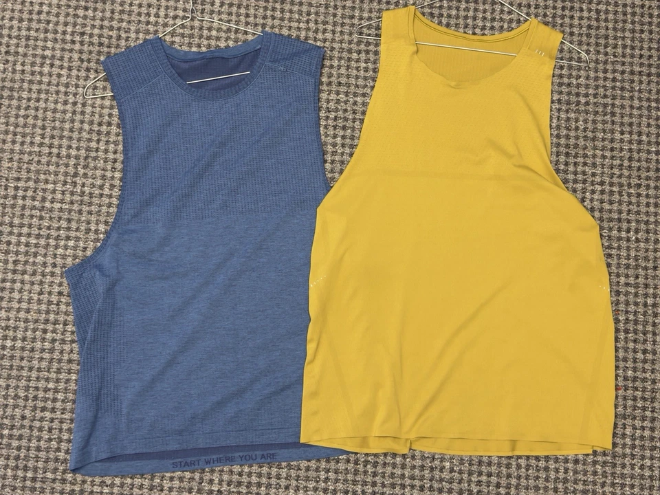 Camiseta sin mangas Lululemon activa lote de 2 para hombre talla grande Foto 1 de 4